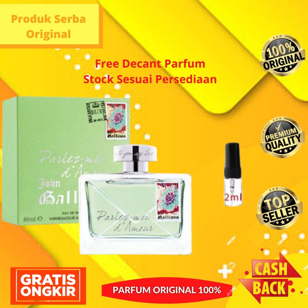 Parfum Parfume Perfume Perawatan Asli Original Wanita Perempuan Cewek John Galliano Parlez Moi DAmor