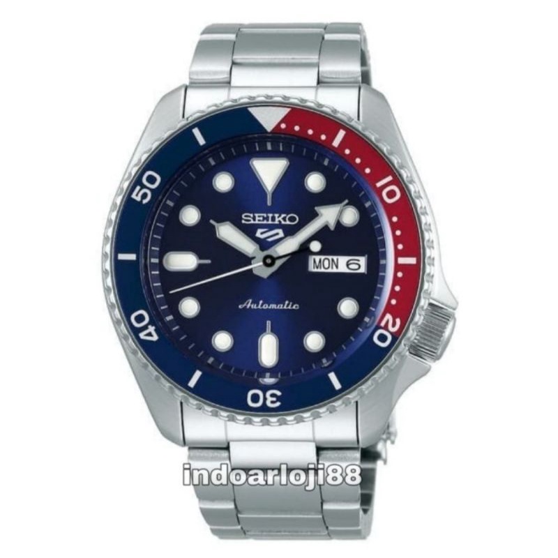 Seiko 5 SRPD53K1 Automatic Blue Dial Pepsi Bezel Stainless Steel
