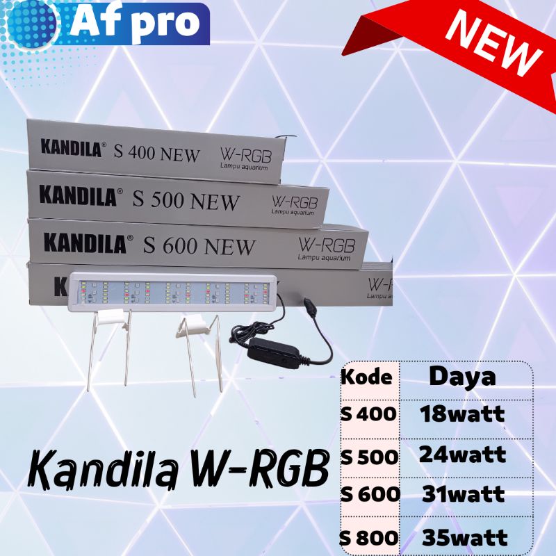 PROMO MURAH LAMPU LED AQUARIUM KANDILA S 400, 500, 600, 800 NEW WRGB