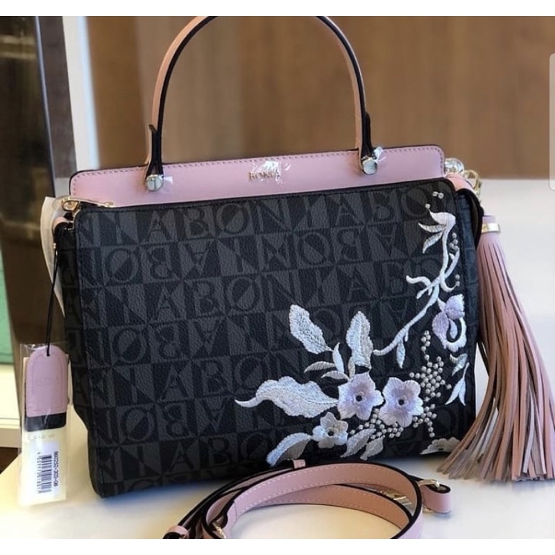 TAS BONIA HITAM BORDIR ORI
