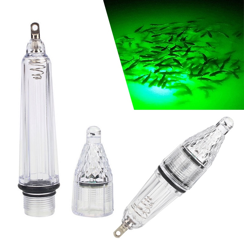 1PCS LED Fishing Lure Night Light Battery Powered Glow Portable Underwater Attracting Fish Lamp Outdoor