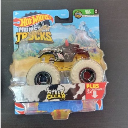 Steer Clear Monster Trucks Hotwheels Hitam Skala 64