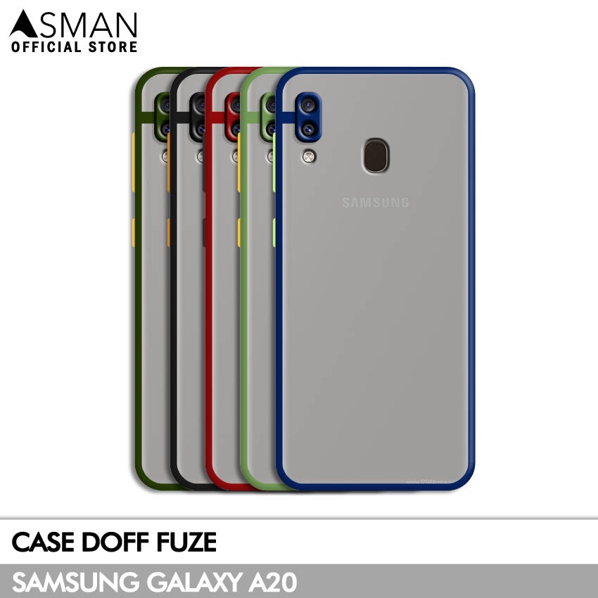 Asman Case Samsung Galaxy A20 Doff Fuze Premium Shield Protector