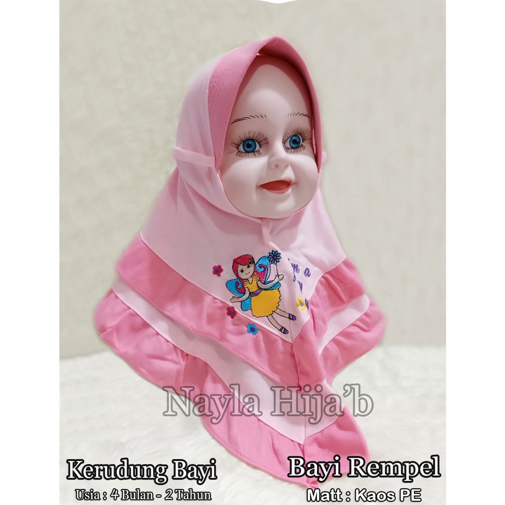 Kerudung Instan Bayi Rempel Untuk 0 Bulan - 2 Tahun RANDOM Hijab Anak Bayi Termurah Nayla Hija'b