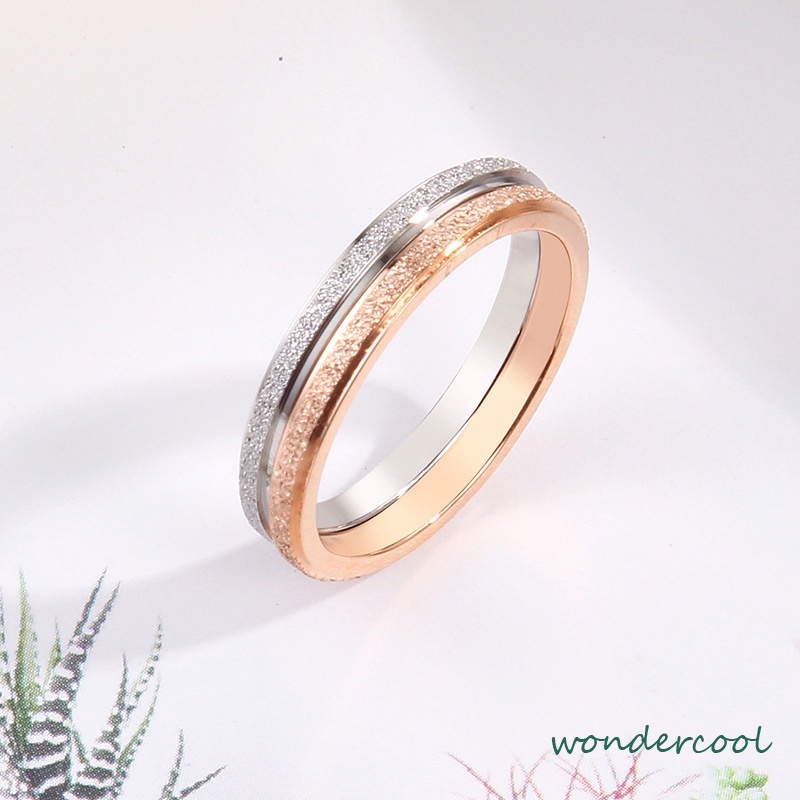 Cincin Matte Tahan Karat Gaya Korea Untuk Pria Dan Wanita-Won