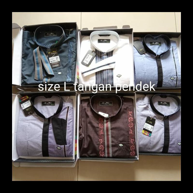 PROMO BAJU KOKO AL-MIA PLATINUM LENGAN PENDEK KOKO COWOK MURAH ALC