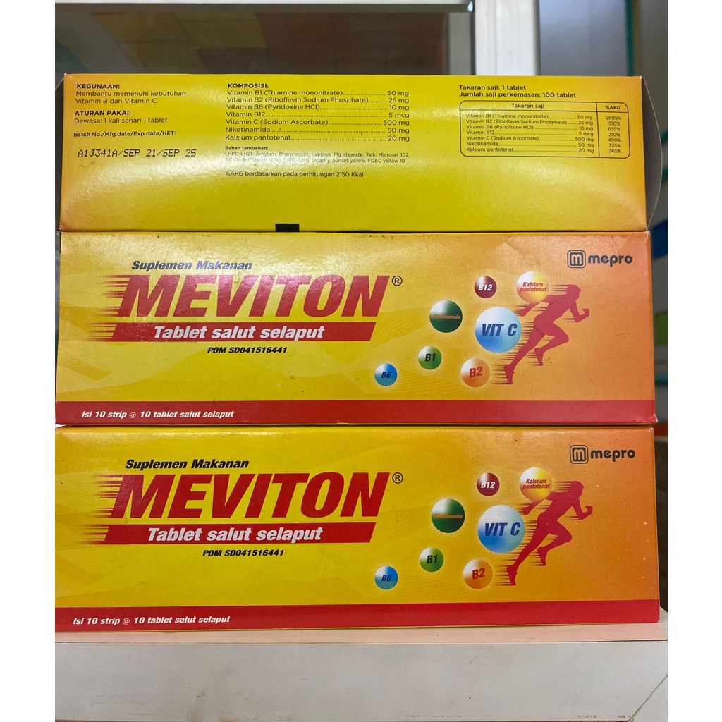 Meviton Tablet Perstrip isi 10 tablet