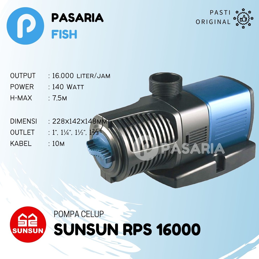 SUNSUN RPS16000/RPS 16000 liter/jam Pompa Celup Chamber/Filter Hemat Daya