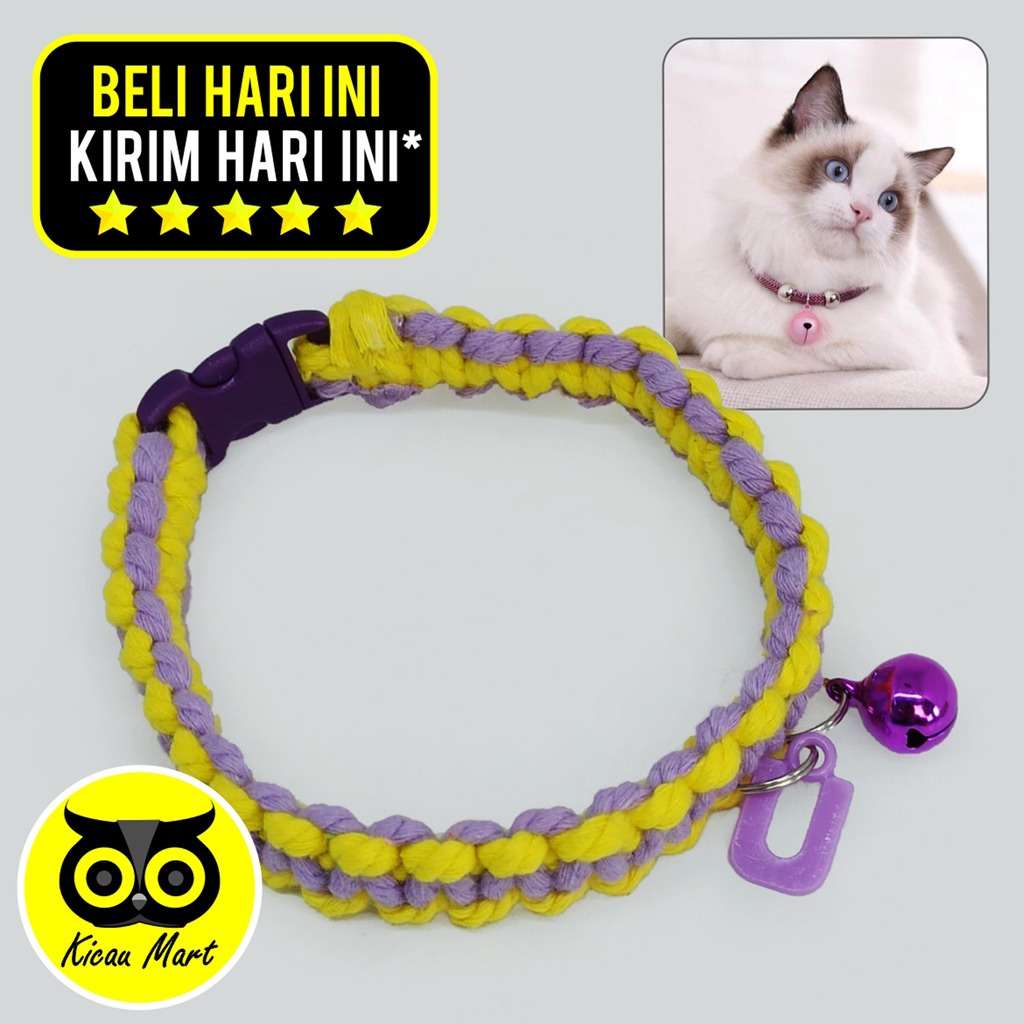 KALUNG KUCING NAMA INISIAL SUPER GRADE BAHAN RAJUT ALPHABET LONCENG LUCU KALUNG KUCING ANJING MUSANG OTER KELINCI MURAH BUNYI ALPAKC