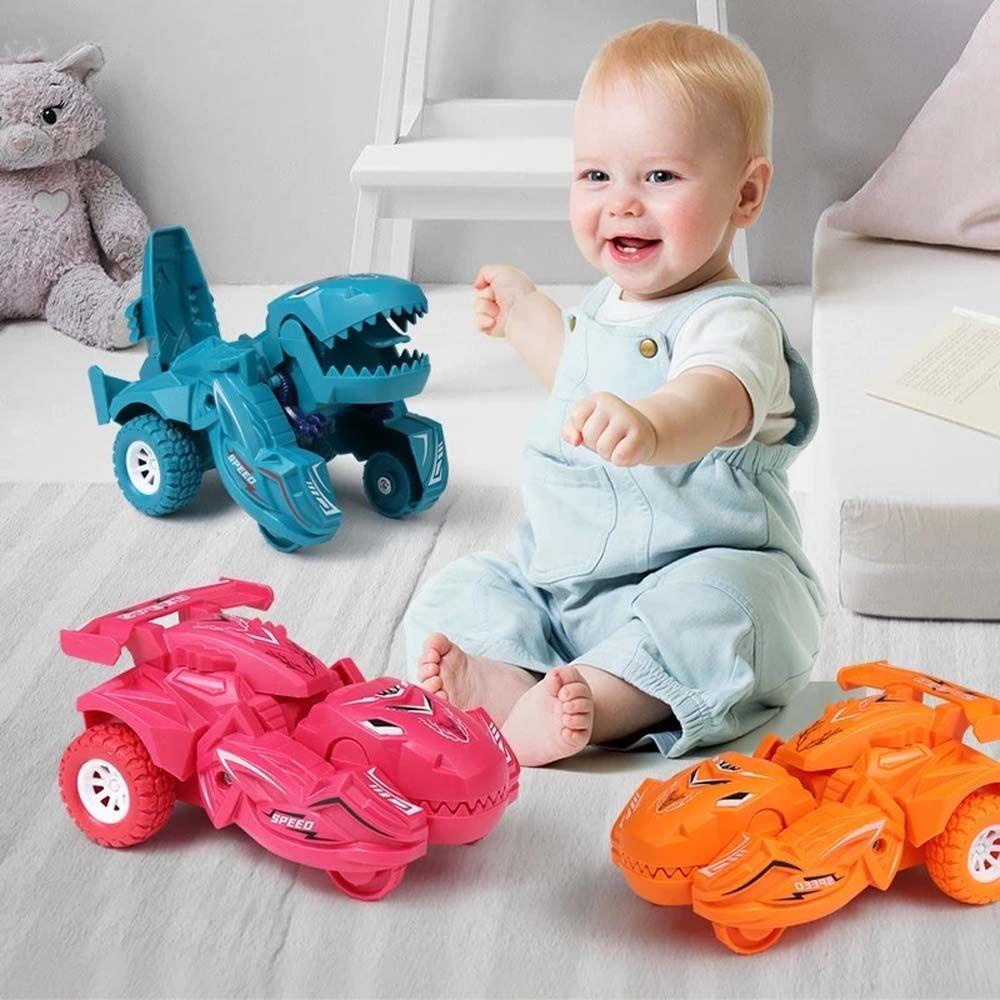 Quinton Dinosaurus Deformation Car Boys Lucu Pull Back Car Vehicles Mainan Stunt Car Mainan Hadiah Mainan Mobil Robot Dinosaurus