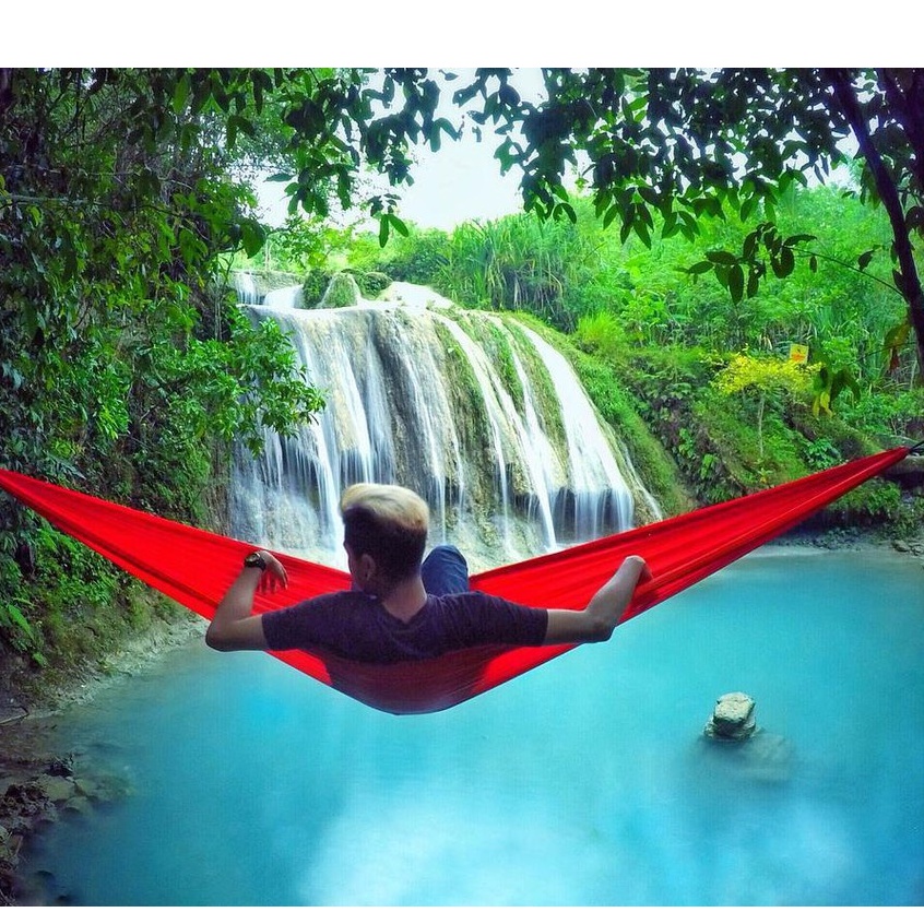 hammock singel ayunan gantung / beban max 150 kg include tali 2 pcs / hamok pohon / hemok / hamock ayunan /hemok / hemock / ayunan gantung-5