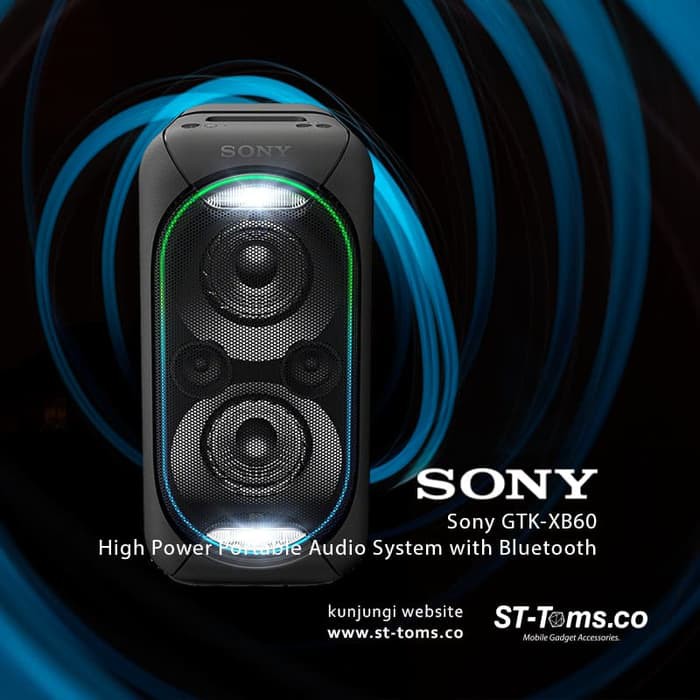 Sony GTK XB60 High Power Portable Audio System with Bluetooth   Black