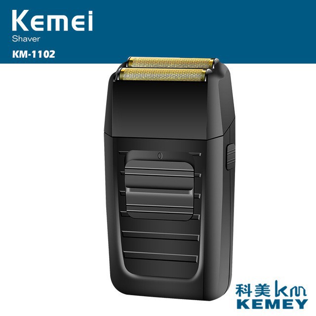 Kemei Alat Cukur Elektrik Rechargeable Cordless Shaver for Men - KM-1102 - Black