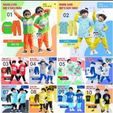 Setelan panjang ekidz raglan