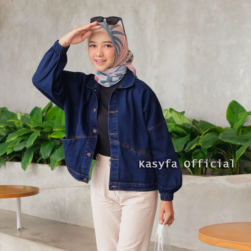 VINTAGE JAKET JEANS OVERSIZE // JAKET JEANS OVERSIZE WANITA