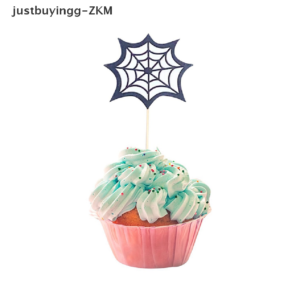 48pcs Topper Cupcake Desain Kartun Hantu Halloween Untuk Dekorasi