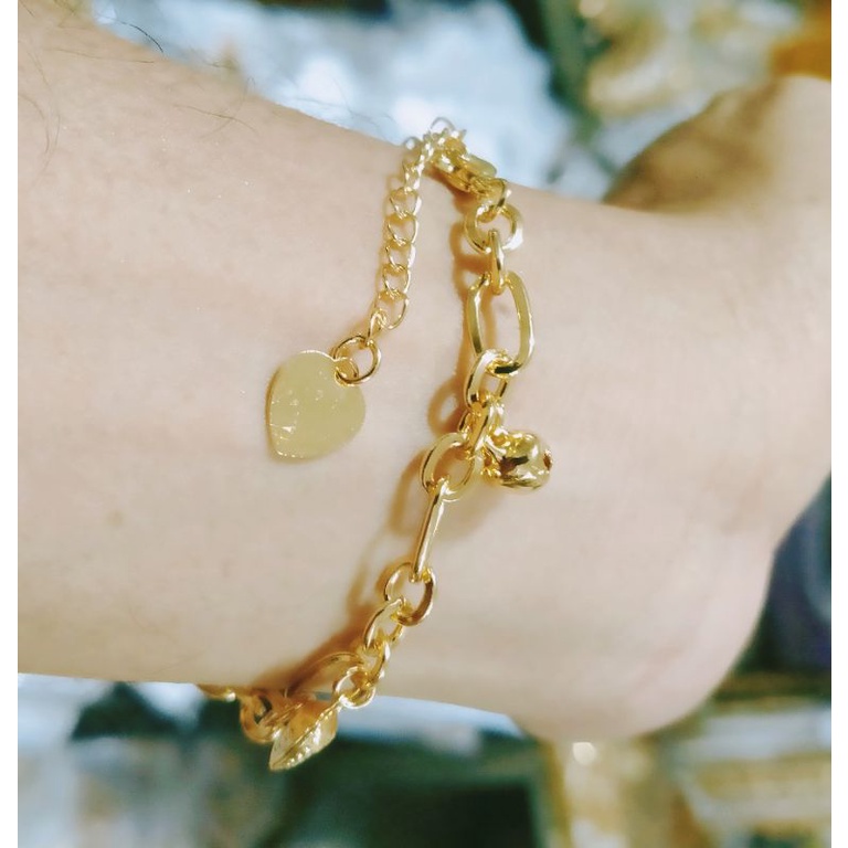 GELANG TANGAN NORI JUMBO DAN NURI BANDUL BOLA BOLA PRIA WANITA LAPIS EMAS 22K GOLD MOTIF PILIHAN