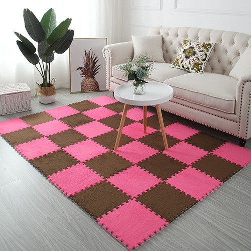 BV• KP368 Karpet Puzzle Bulu Tebal Alas Lantai Keset Puzzle Dekorasi Carpet Polos Foam Halus