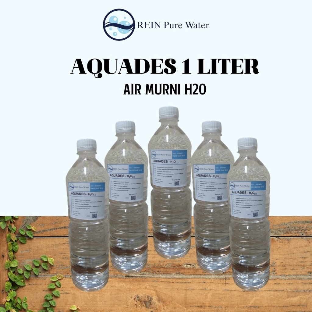 Aquadest / Aquades / Air Murni / Air Suling 1 Liter