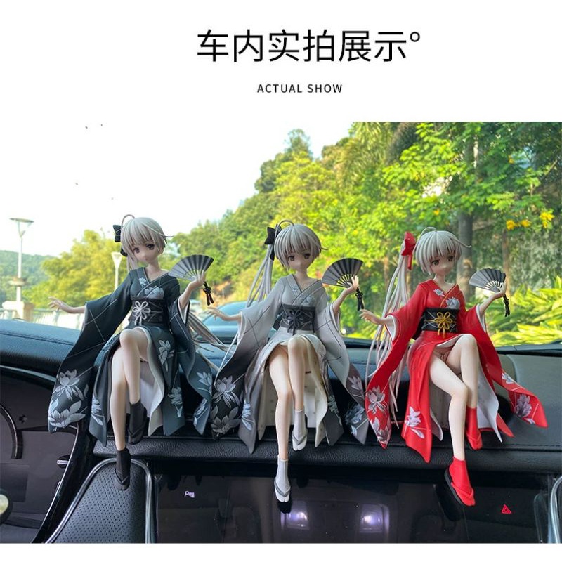 SHET Samurai Geisha Anime Action Figure Aksesoris Hiasan Dashboard Mobil