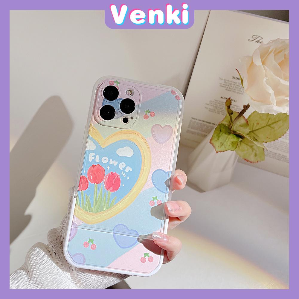 iPhone Case with Invisible Folding Stand Silicone Soft Case Airbag Shockproof Protection Camera Cartoon Cute Compatible For iPhone 11 Pro Max 13 Pro Max 12 Pro Max 7Plus xr XS Max