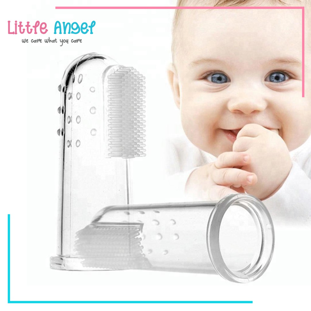 SIKAT GIGI JARI BAYI SIKAT LIDAH MPASI Silikon Lembut Gititan Teether BABY FINGER TOOTHBRUSH COD