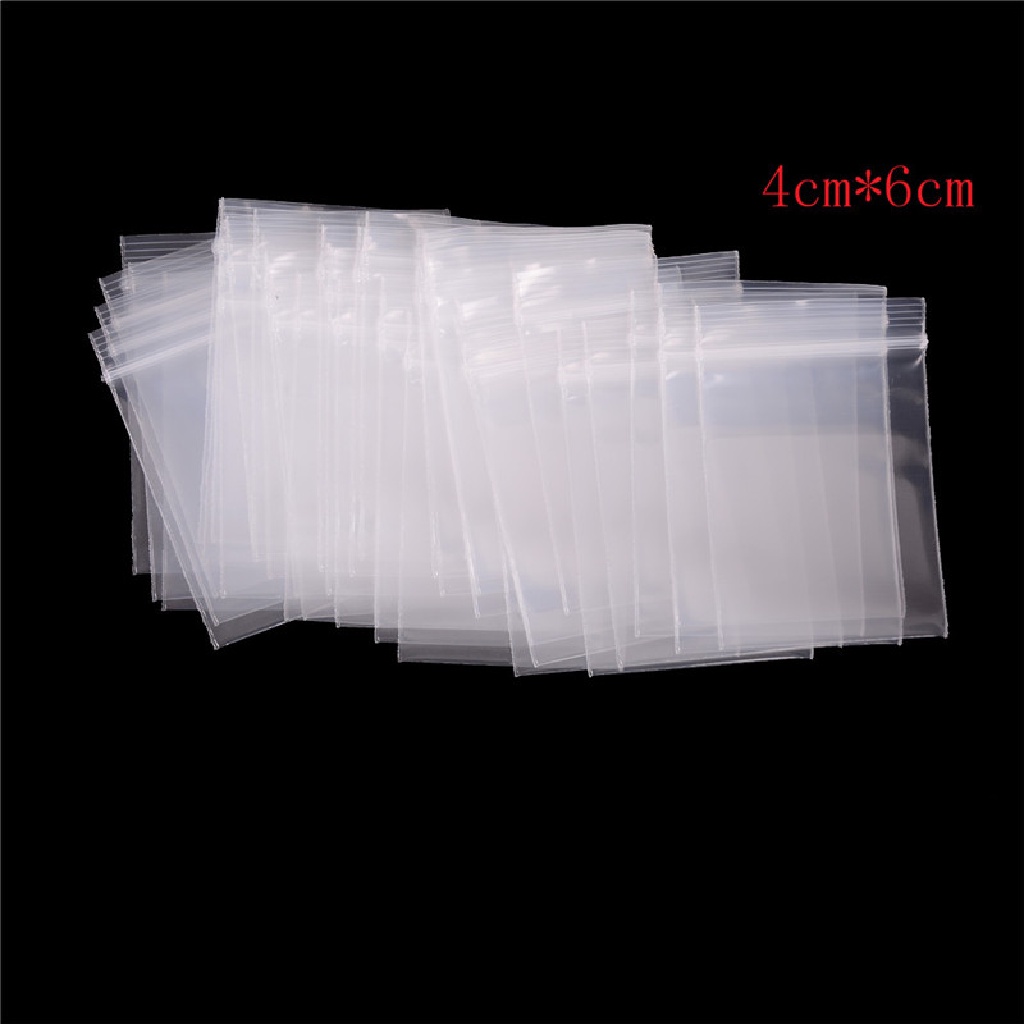Aatrillioncatalpa 100Pcs Kantong Plastik Tebal 0.12mm Dengan Zip Lock Resealable