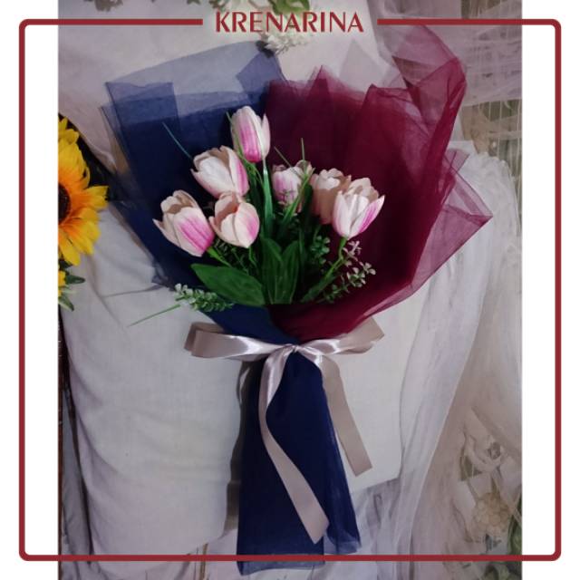 Buket Bunga Tulip/Tulip Hand Bouquet