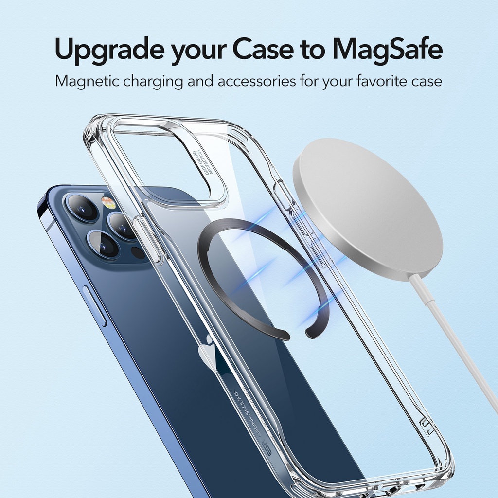 ESR MagSafe HaloLock Ring Magnetic Universal For Case TPU PC Samsung iPhone Wireless Charging