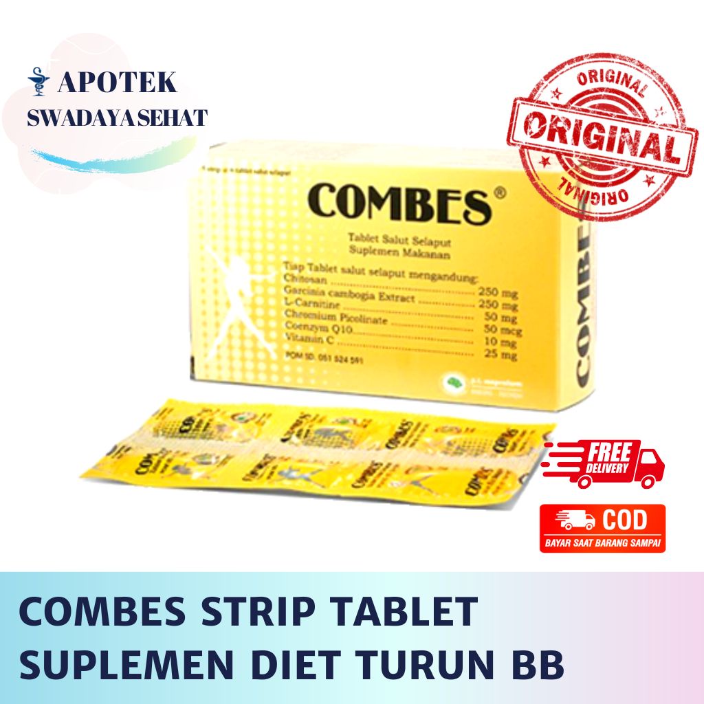 COMBES Strip Tablet - Suplemen Pelangsing Obesitas Mengurangi Berat Badan Lemak Tubuh Diet Langsing