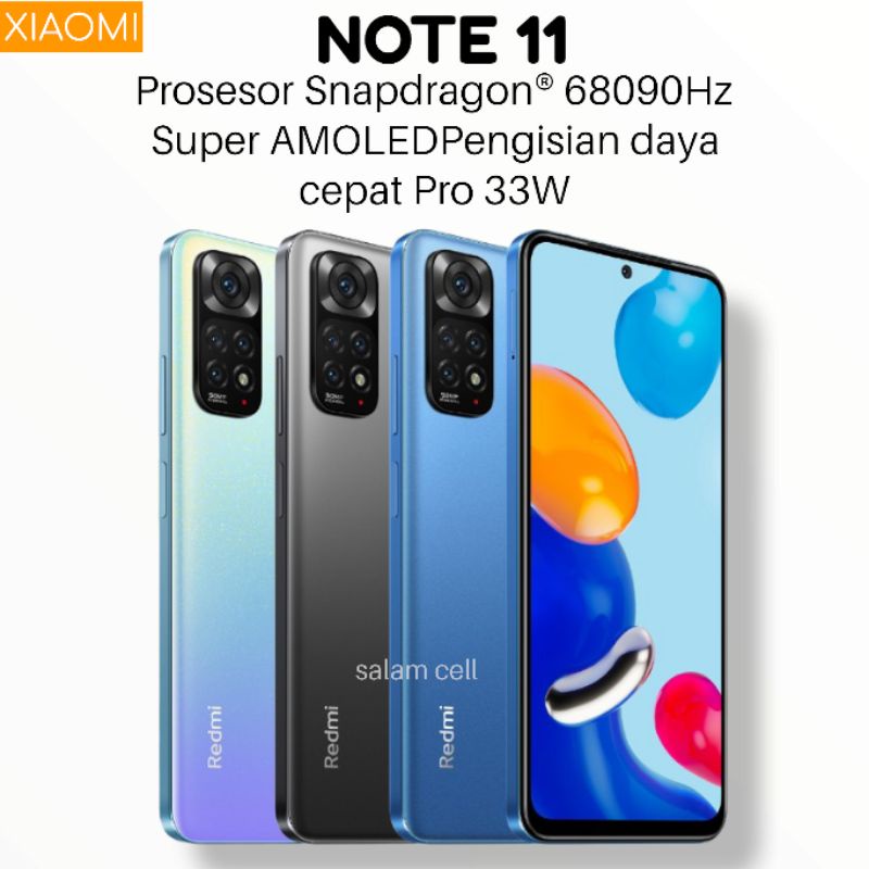 Redmi NOTE 11 RAM 6/128GB Baterai 5.000MaH Fast Charging Original Garansi Resmi