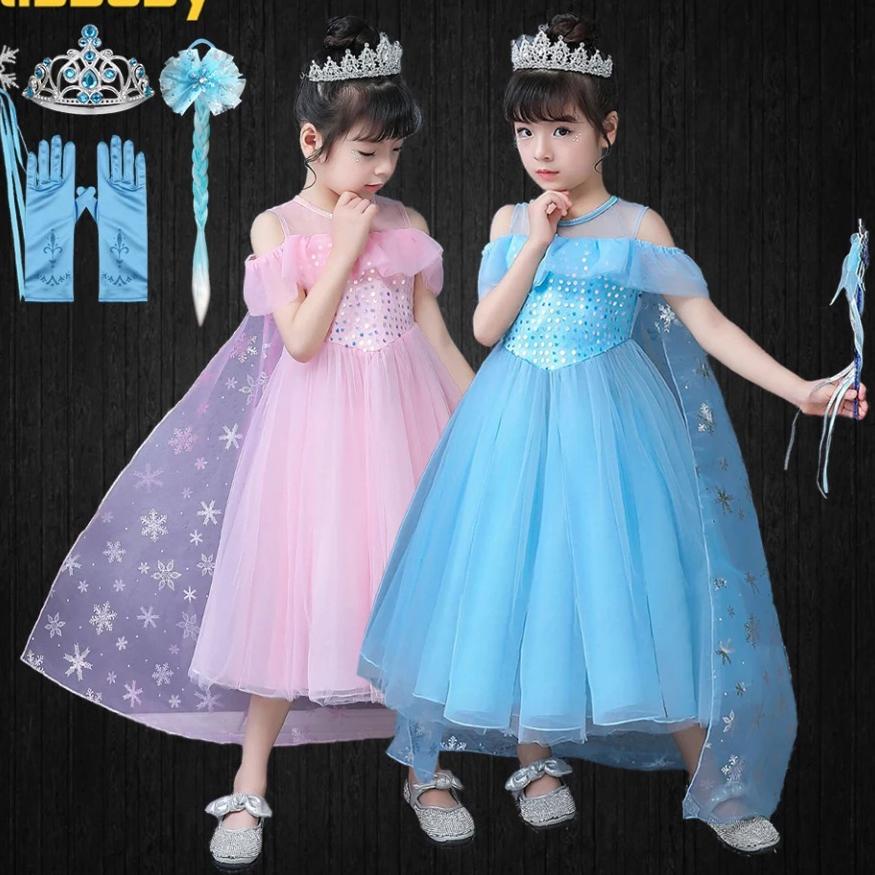 Model baru - GRATIS AKSESORIS  baju anak princess perempuan | gaun anak perempuan | baju frozen anak
