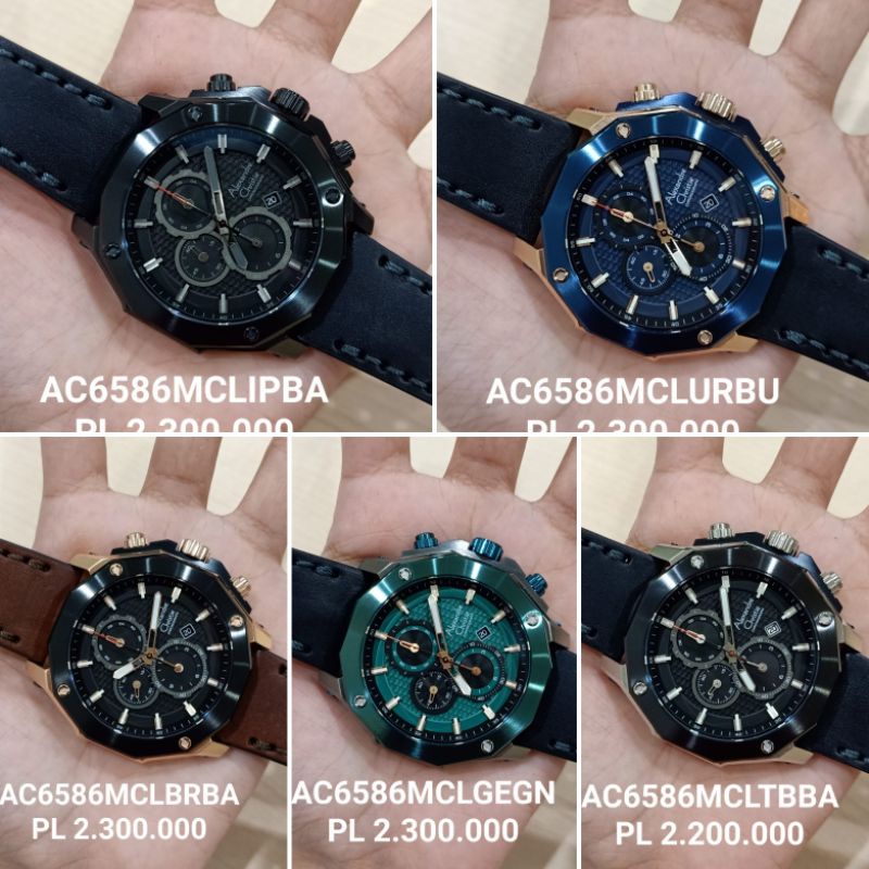 Jam Pria Ac6586 Leather Ori || Ac 6586 MC Original