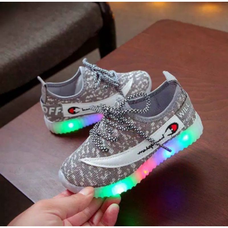 Sepatu Anak Laki-laki CHAMPION  Lampu LED Size 21-30 Usia 1-4 Tahun