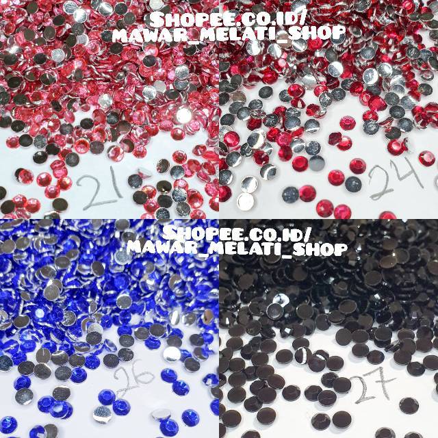 Rhinestone untuk henna atau kuku palsu gemstone (part1 21-31)