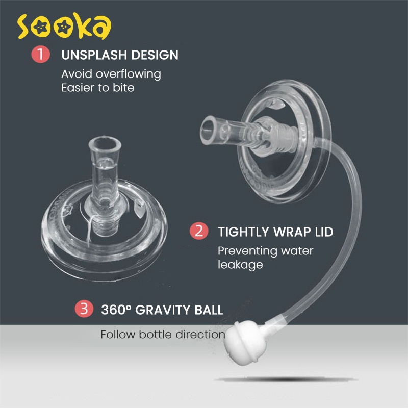 SOOKA Sillicone Nozzle Set - Sedotan/dot BPA FREE untuk botol susu bayi anti-flatulence SK-ECB1079