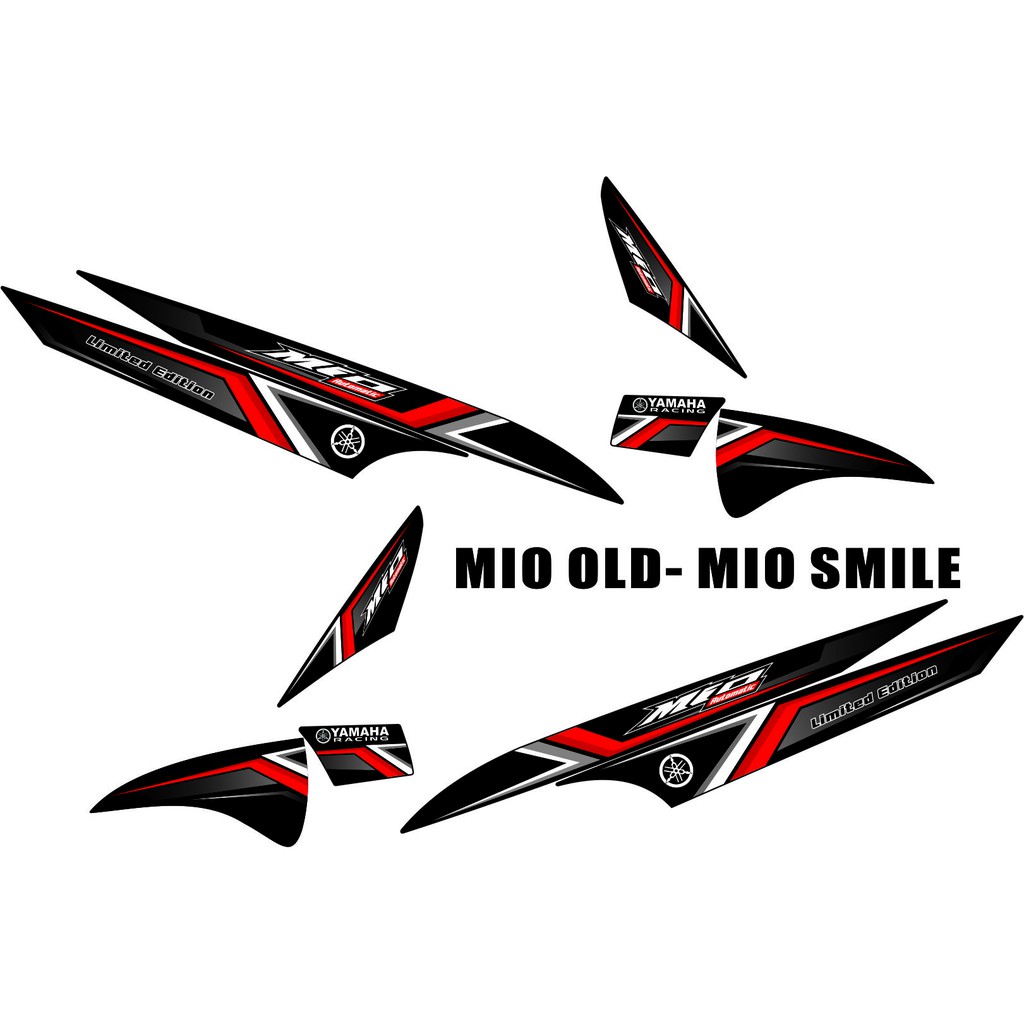 COD LIS VARIASI VARIASI ALL MIO OLD-MIO SPORTY SMILE STICKER STRIPING MOTIF RACING VARIASI STICKER