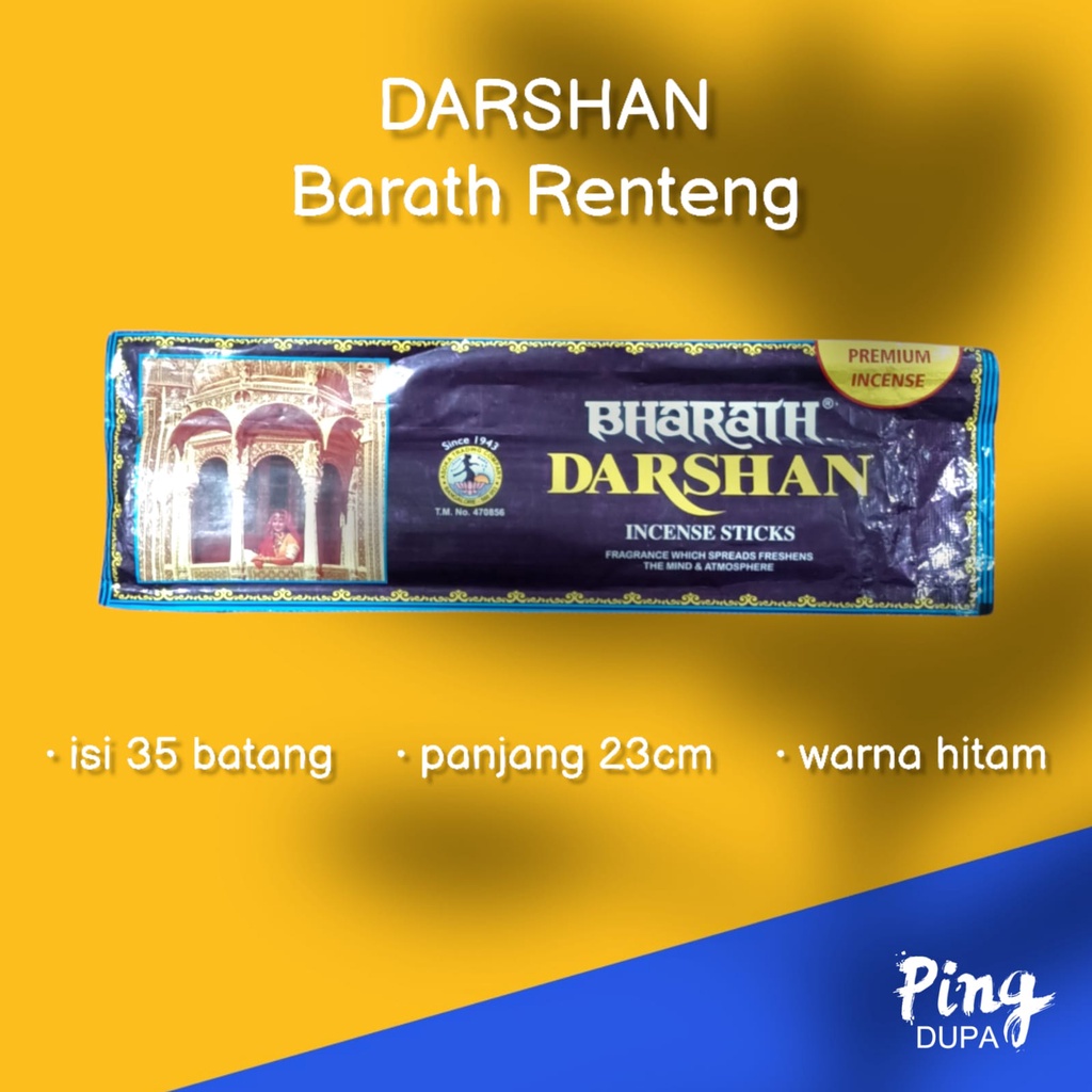 Dupa Hio Darshan Renteng isi 35 batang By Darshan India