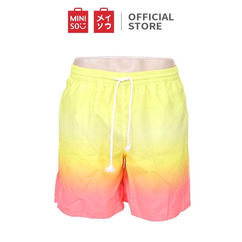 MINISO Celana  Pendek Pantai warna  Gradient Pria  Shopee 