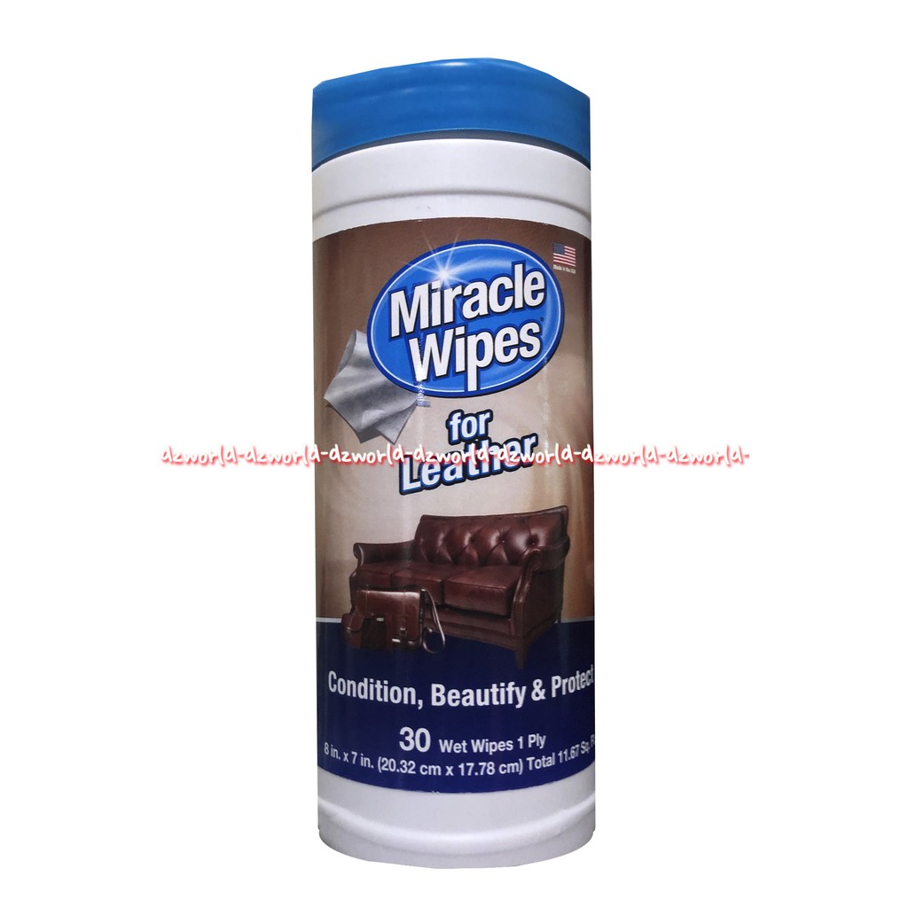 Miracle Wipes For Leather Conditions Beautify Protect Tissue Basah Untuk Membersihkan Bahan Kulit Sofa Seatu 30Pcs Miracle Wipe For Leather