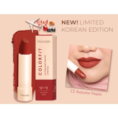 Wardah Colorfit Ultralight Matte Lipstick Korea Edition 12 Autumn Nami