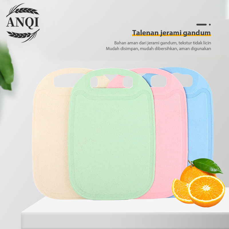 ANQI Talenan Antislip Bahan PP Food Grade Buah Sayur Jerami Gandum Cutting Board Talenan Bahan T-VS