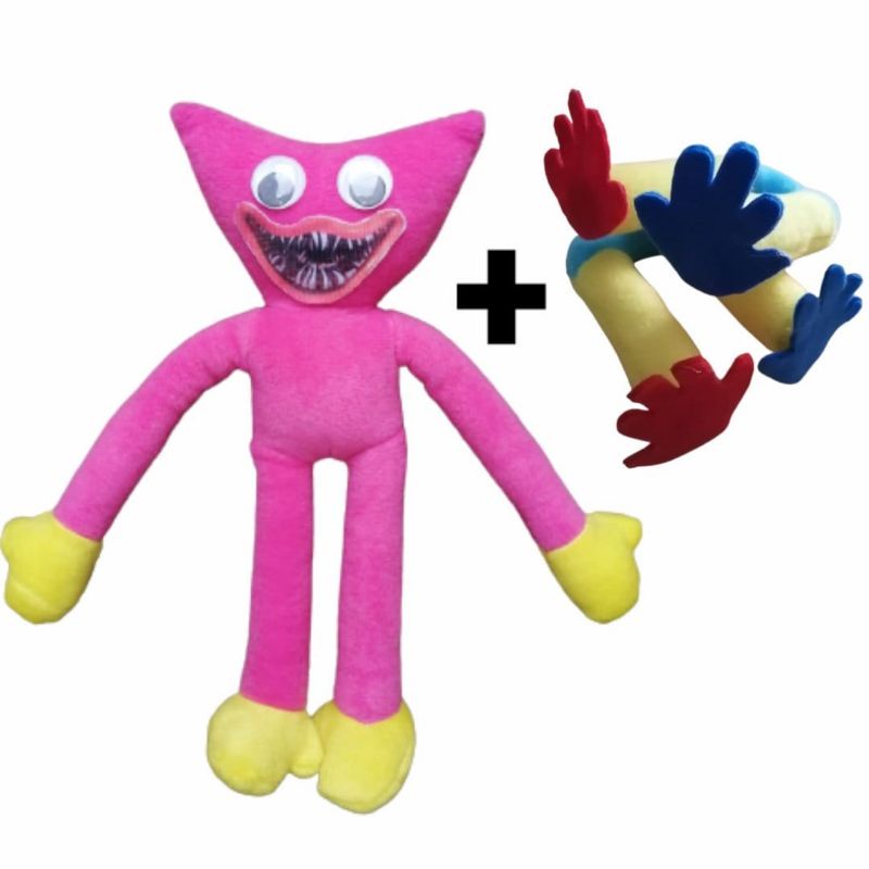 Paket Bundling Boneka Huggy + Bantal Leher Grab Pack Kissy Missy