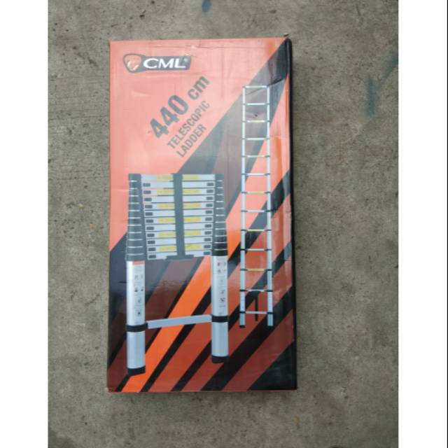 Tangga Teleskopik Single 4.1m - Aluminium Single Ladder Telescopic 4,1