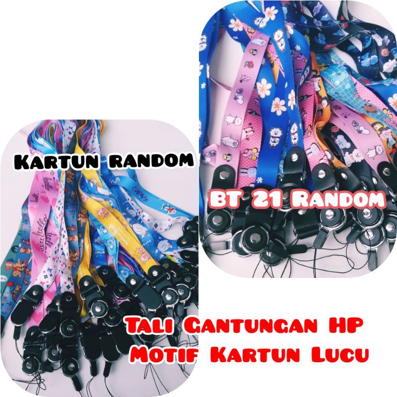 Tali Gantungan HP / Lanyard HP Strap Kartun Random Lucu Murah