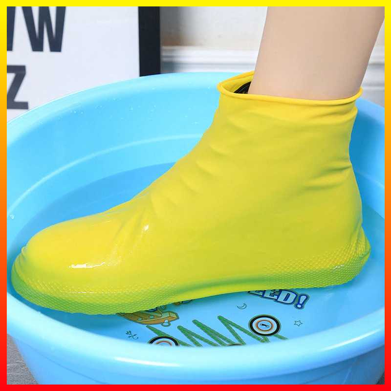 Penutup Cover Sepatu Anti Air Hujan Elegan Anti Sllip Silikon Karet Lateks Waterproof Silicone Latex ZUOFILY - 7RST4EBK