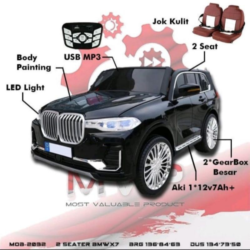 Mainan anak MOBIL AKI BMW X7 MOB (CAT DUCO ORIGINAL)