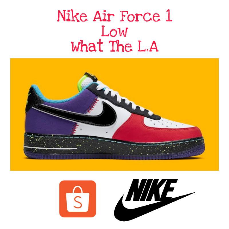 Sepatu Pria Wanita Sneakers Cowok Cewek Casual Nike Air Force 1 Low What the LA