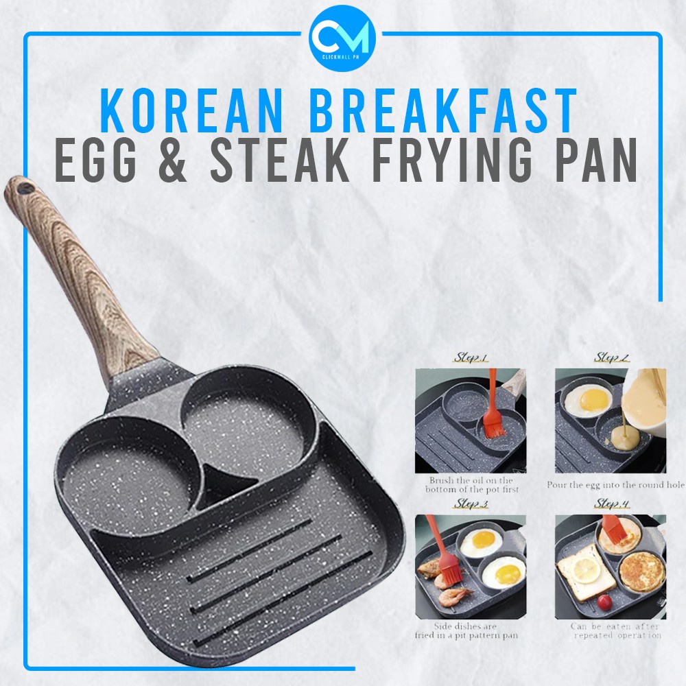 Teflon Penggorengan Telur Pancake 4 Lubang Non Stick Egg Frying Pan