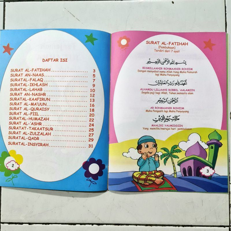 BUKU JUZ AMMA UNTUK ANAK EDISI FULL COLOUR BINTANG INDONESIA